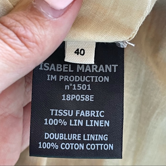 Isabel Marant Topaz Print Linen Mini Dress Sz 40 - Picture 6 of 8